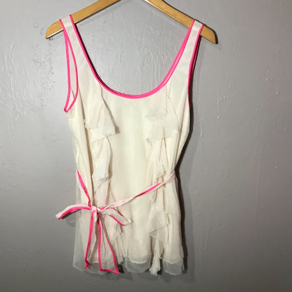 J. Crew Collection Cream Tulle Silk Tank Size 4